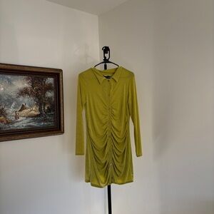 PrettyLittleThing Lime Long Sleeve Dress